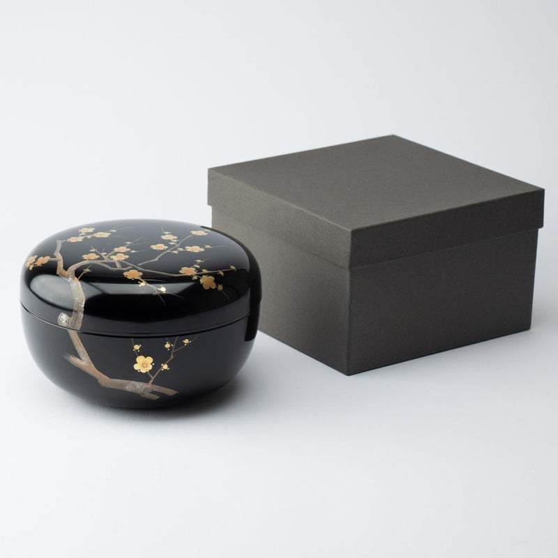 Plum Branch Maki - e Yamanaka Lacquerware Candy Box - MUSUBI KILN - Quality Japanese Tableware and Gift