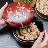 Plum Branch Maki - e Yamanaka Lacquerware Candy Box - MUSUBI KILN - Quality Japanese Tableware and Gift