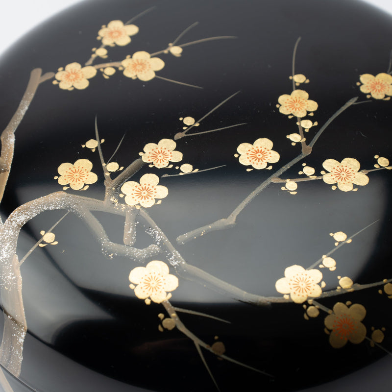 Plum Branch Maki - e Yamanaka Lacquerware Candy Box - MUSUBI KILN - Quality Japanese Tableware and Gift