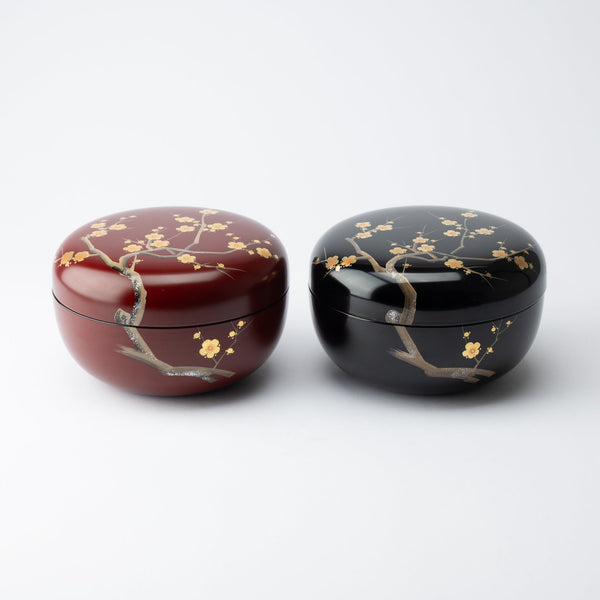 Plum Branch Maki - e Yamanaka Lacquerware Candy Box - MUSUBI KILN - Quality Japanese Tableware and Gift