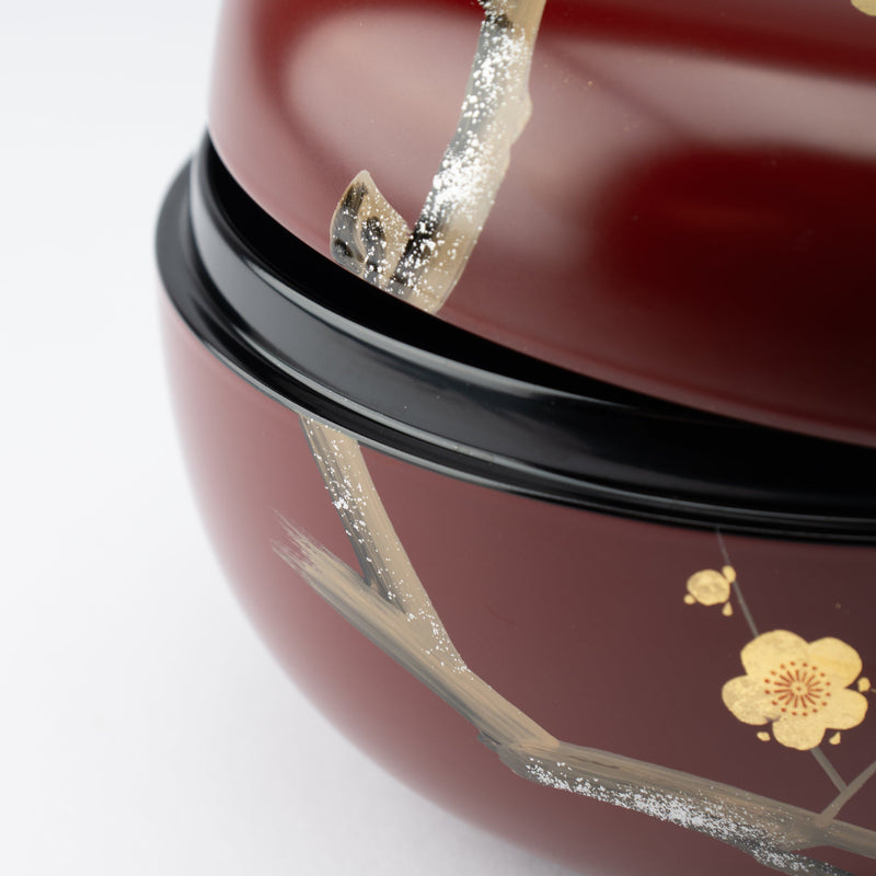 Plum Branch Maki - e Yamanaka Lacquerware Candy Box - MUSUBI KILN - Quality Japanese Tableware and Gift