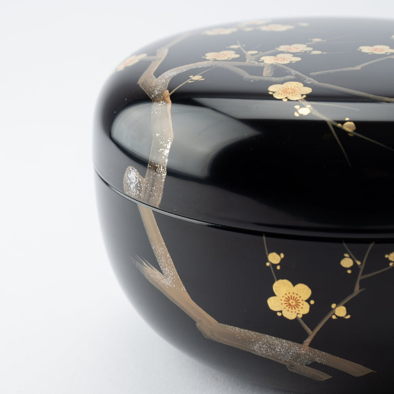 Plum Branch Maki - e Yamanaka Lacquerware Candy Box - MUSUBI KILN - Quality Japanese Tableware and Gift