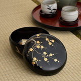 Plum Branch Maki - e Yamanaka Lacquerware Candy Box - MUSUBI KILN - Quality Japanese Tableware and Gift