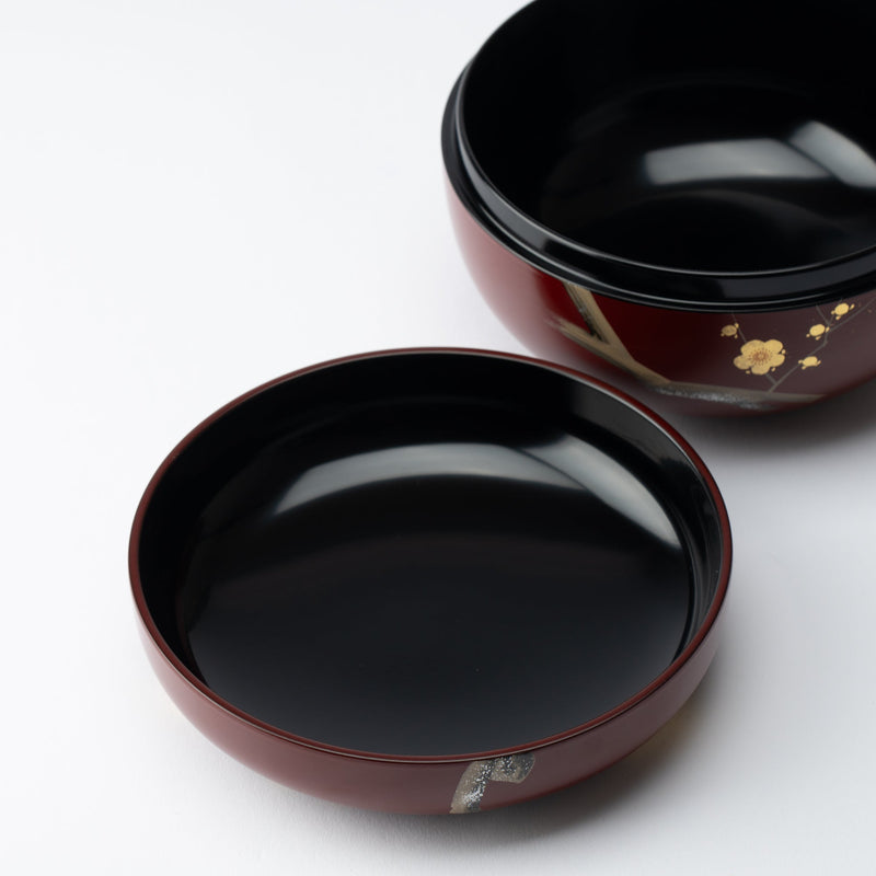 Plum Branch Maki - e Yamanaka Lacquerware Candy Box - MUSUBI KILN - Quality Japanese Tableware and Gift