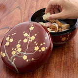 Plum Branch Maki - e Yamanaka Lacquerware Candy Box - MUSUBI KILN - Quality Japanese Tableware and Gift