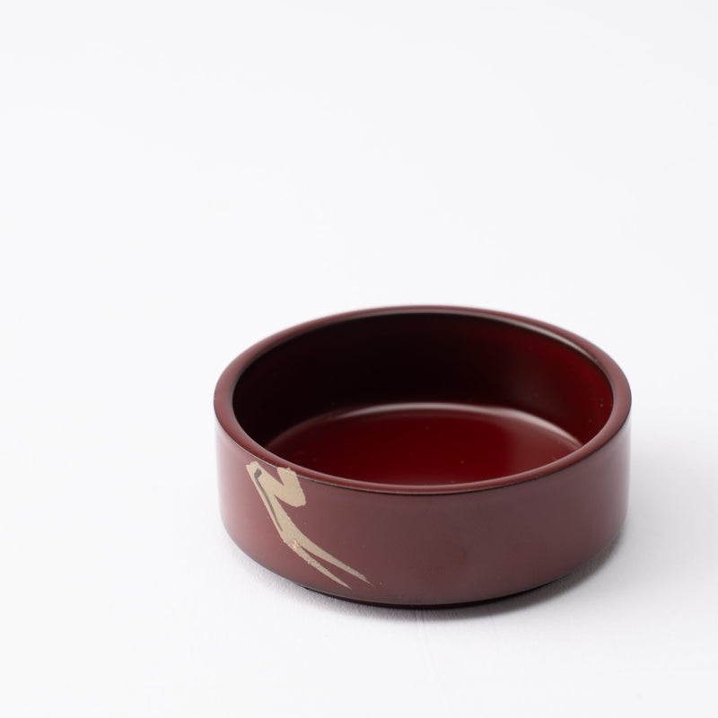 Plum Maki - e Yamanaka Lacquerware Small Three Tiered Box - MUSUBI KILN - Quality Japanese Tableware and Gift