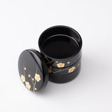 Plum Maki - e Yamanaka Lacquerware Small Three Tiered Box - MUSUBI KILN - Quality Japanese Tableware and Gift