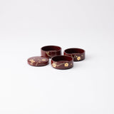 Plum Maki - e Yamanaka Lacquerware Small Three Tiered Box - MUSUBI KILN - Quality Japanese Tableware and Gift