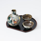 Plum with Gold Leaf Kutani Sake Set - MUSUBI KILN - Quality Japanese Tableware and Gift