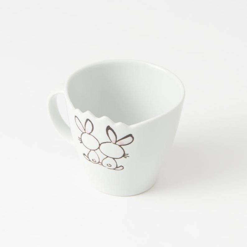 Rabbit Hasami Wave Mug - MUSUBI KILN - Quality Japanese Tableware and Gift