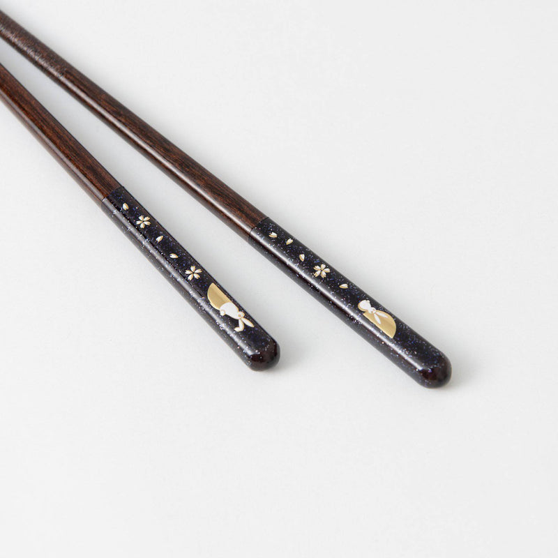 Rabbits On the Moon Yamanaka Lacquerware Chopsticks - MUSUBI KILN - Quality Japanese Tableware and Gift