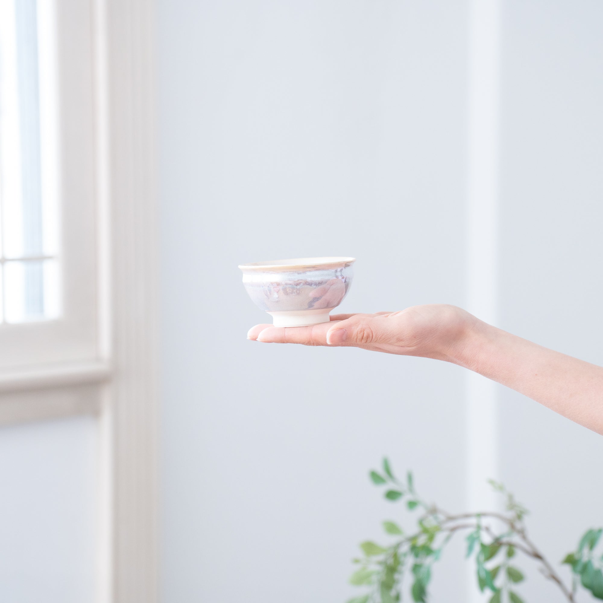 Rainbow White Mino Ware Japanese Teacup - MUSUBI KILN - Quality Japanese Tableware and Gift