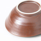 Red Brown Mino Ware Tonsui Bowl - MUSUBI KILN - Quality Japanese Tableware and Gift