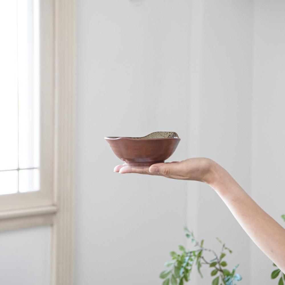 Red Brown Mino Ware Tonsui Bowl - MUSUBI KILN - Quality Japanese Tableware and Gift