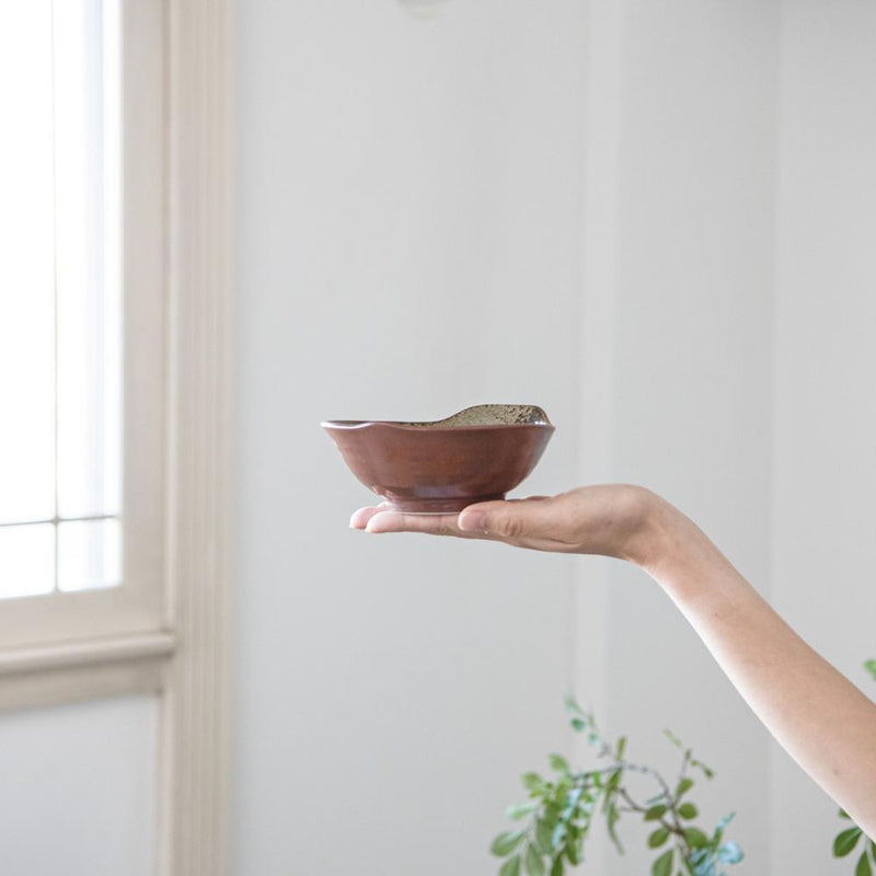 Red Brown Mino Ware Tonsui Bowl - MUSUBI KILN - Quality Japanese Tableware and Gift