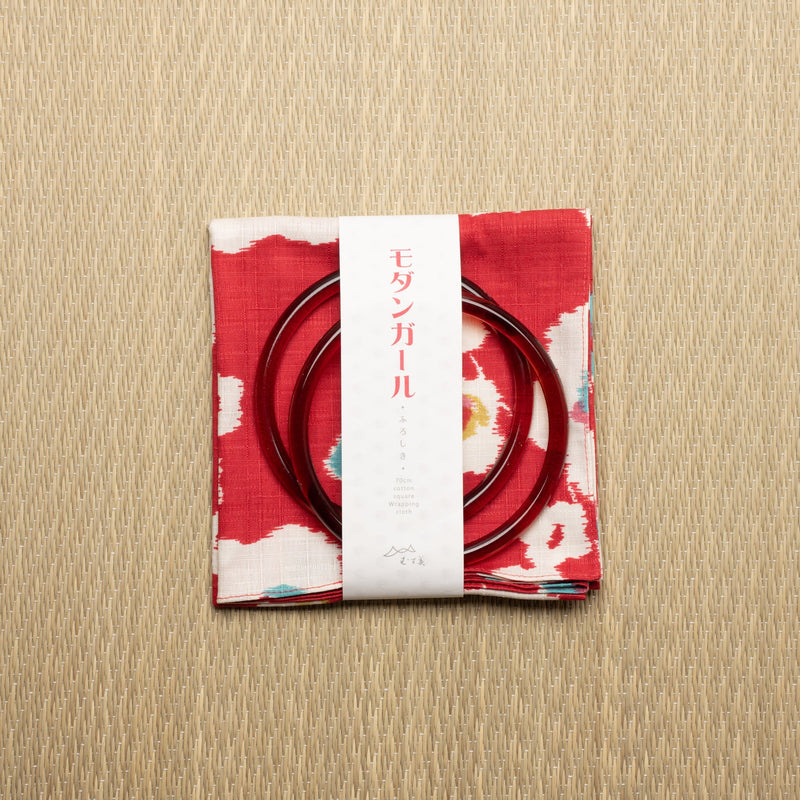 Red Plum Furoshiki Wrapping Cloth Strawberry Bag 27in - MUSUBI KILN - Quality Japanese Tableware and Gift