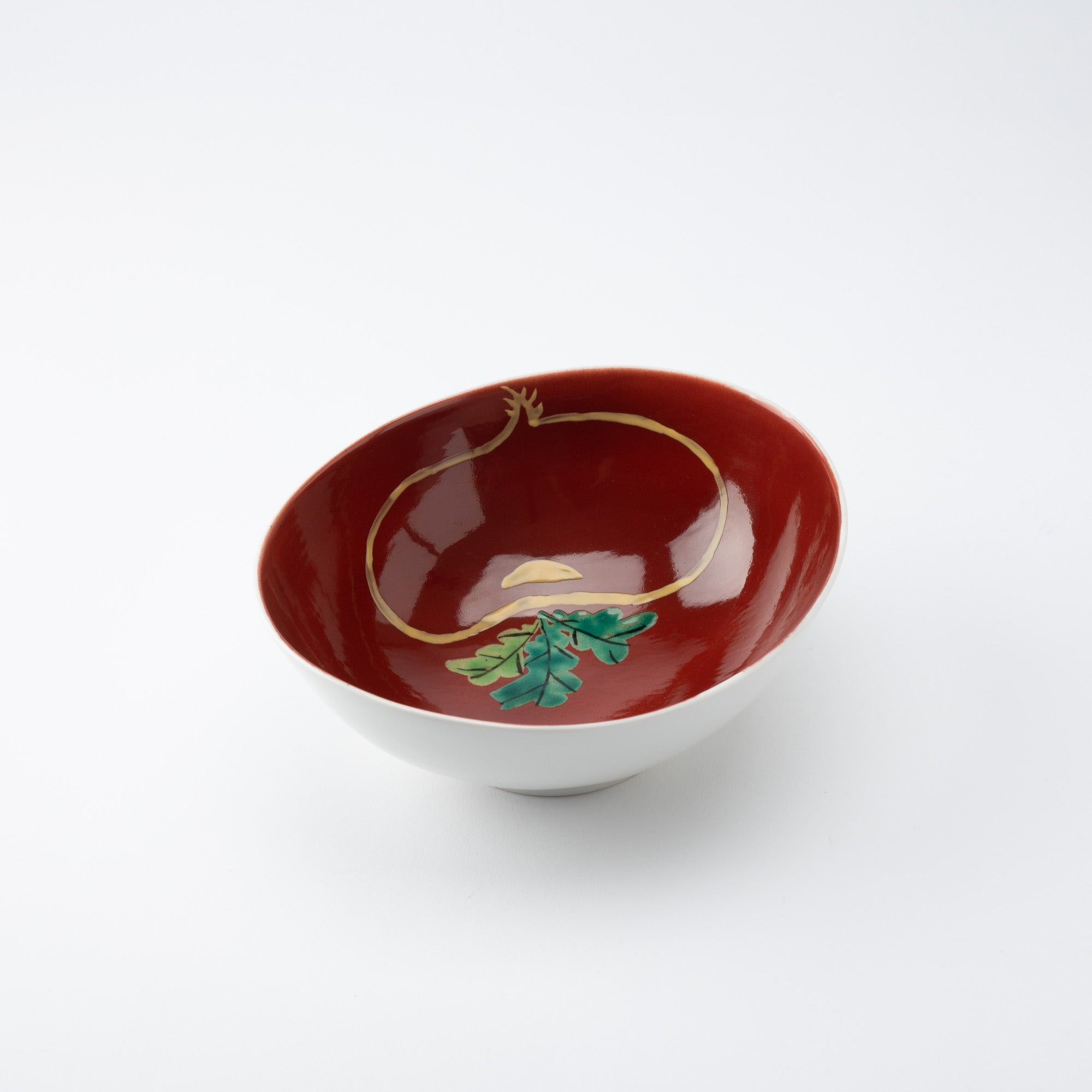 Red Turnip Kutani Bowl - MUSUBI KILN - Quality Japanese Tableware and Gift