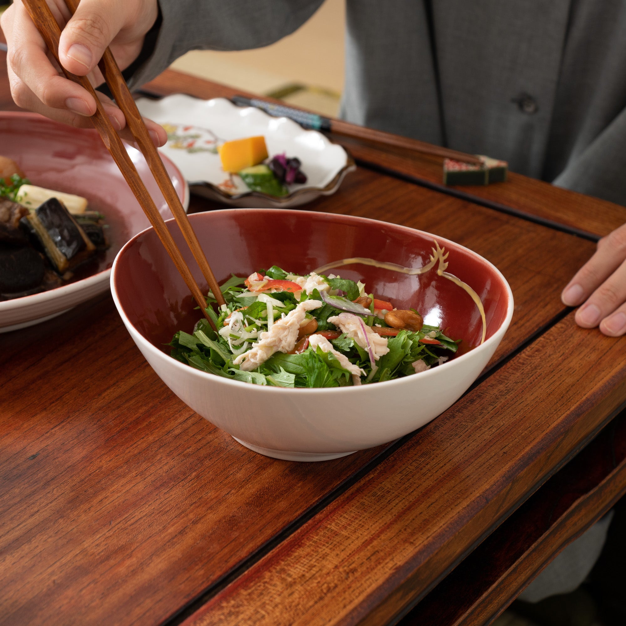 Red Turnip Kutani Bowl - MUSUBI KILN - Quality Japanese Tableware and Gift