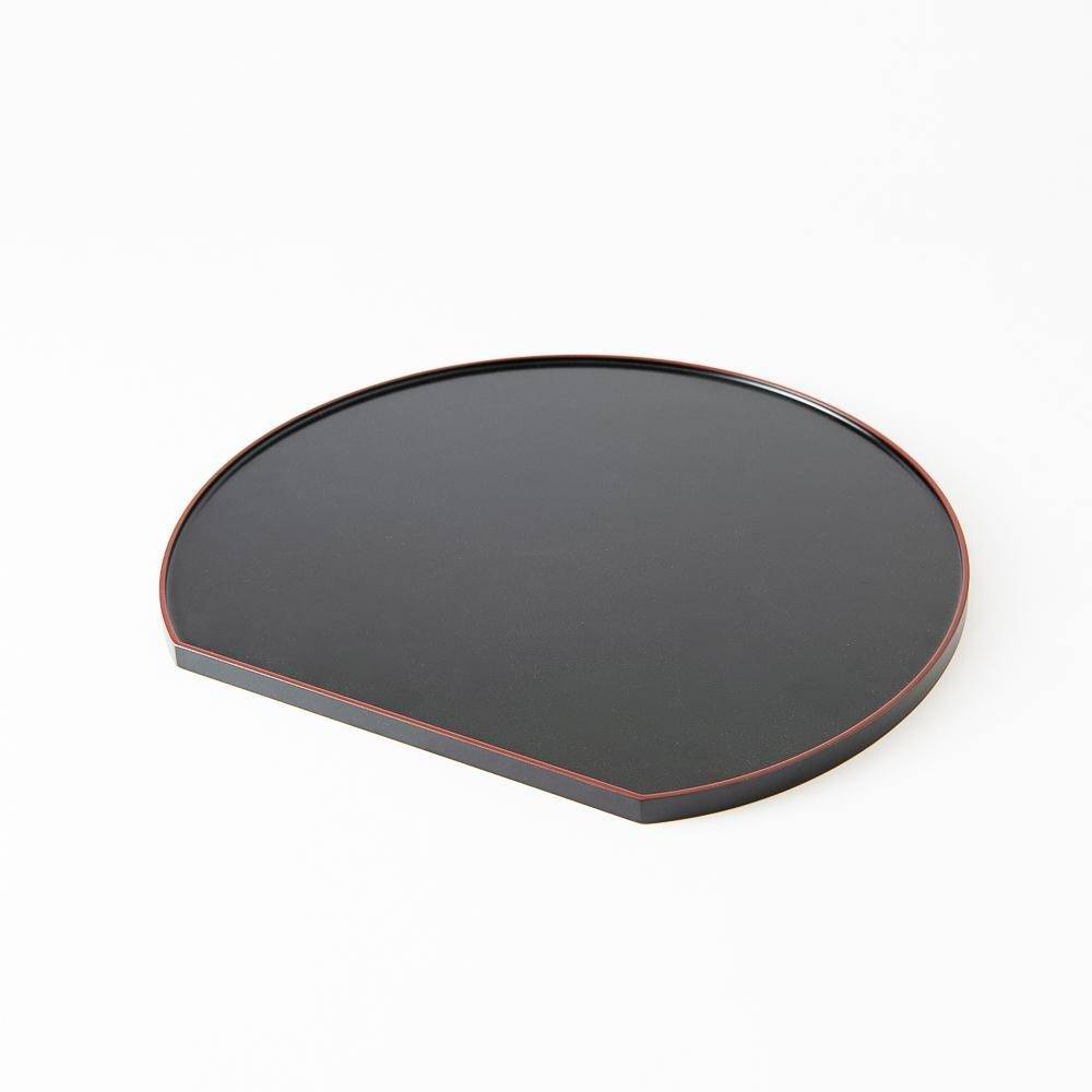 Reversible Half Moon Yamanaka Lacquerware Tray - MUSUBI KILN - Quality Japanese Tableware and Gift