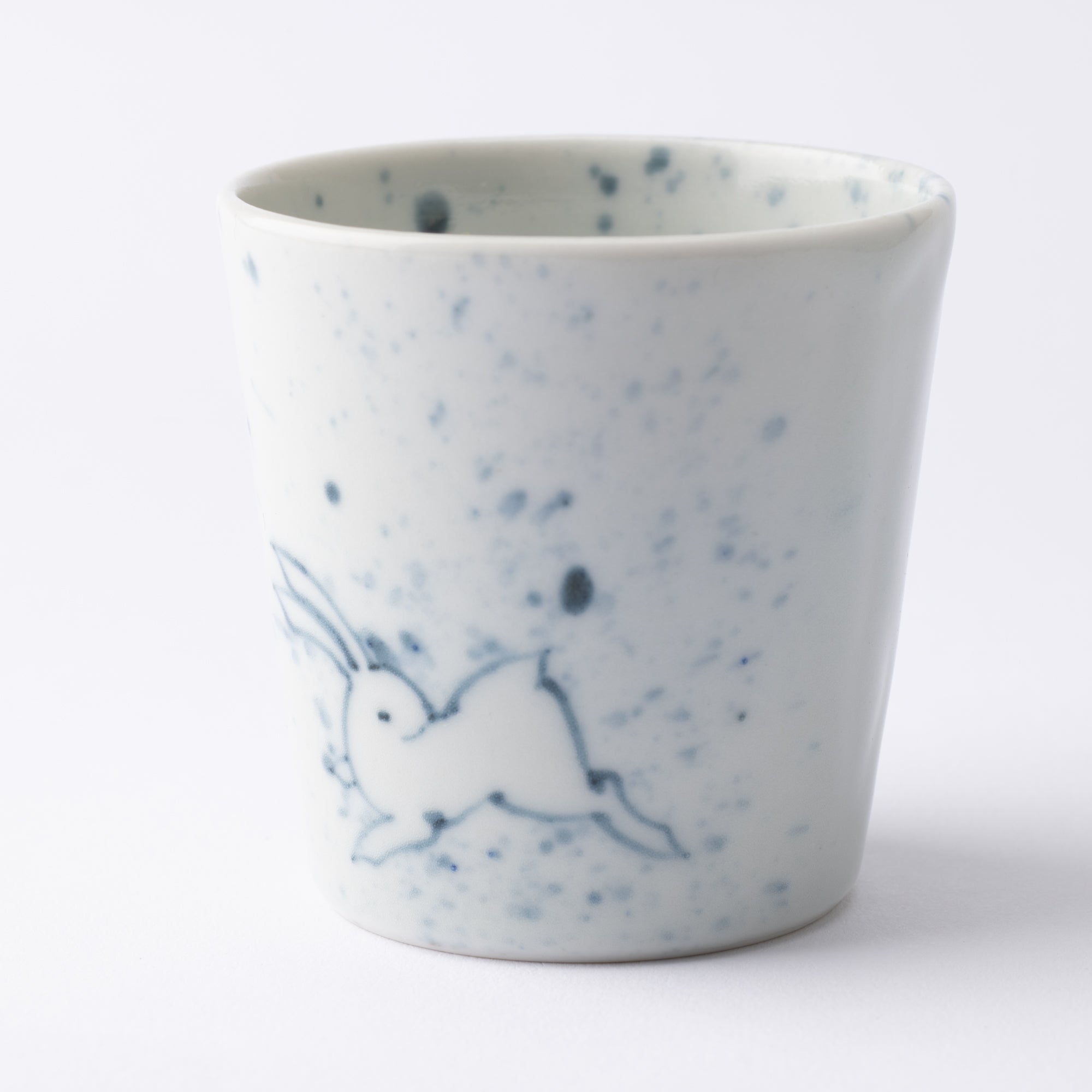 Ri Sanpei Moon Rabbit Arita Japanese Teacup - MUSUBI KILN - Quality Japanese Tableware and Gift