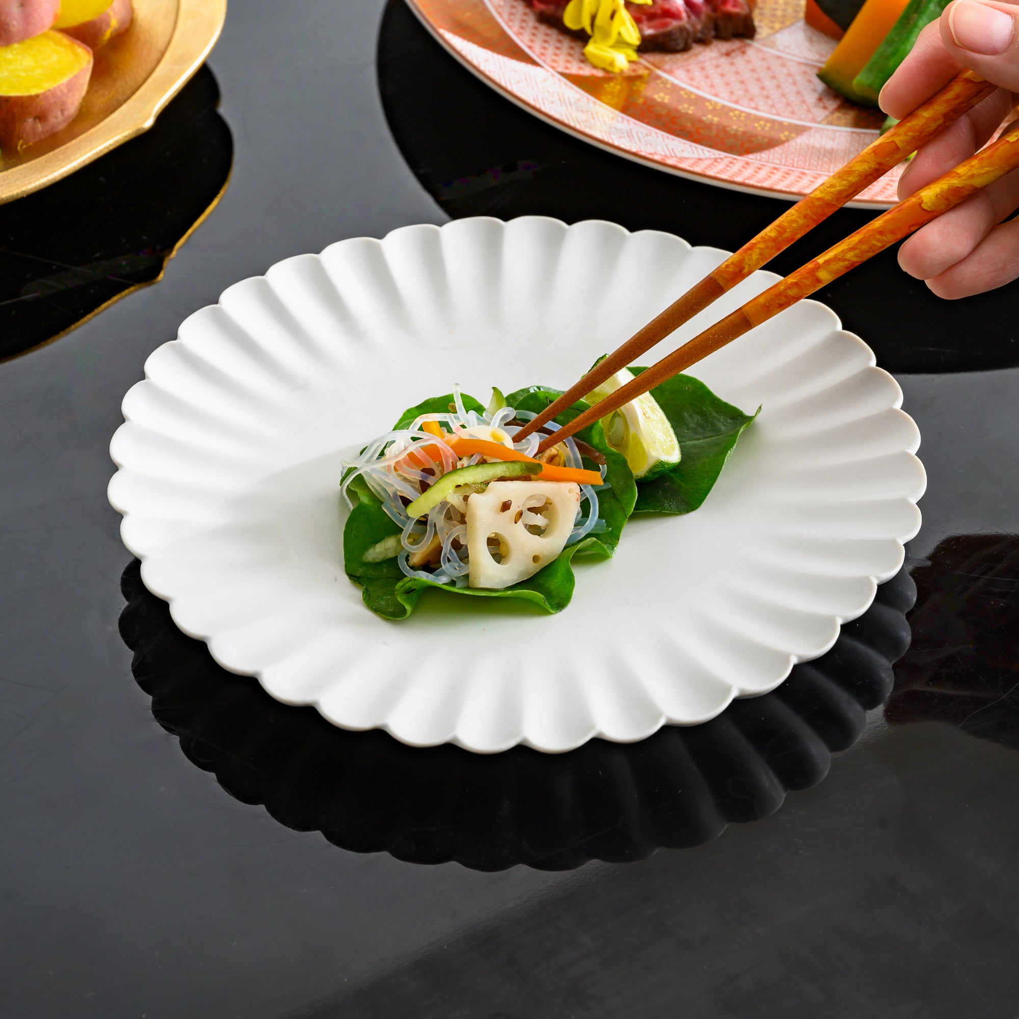 RINKA Usuki Round Plate - MUSUBI KILN - Quality Japanese Tableware and Gift