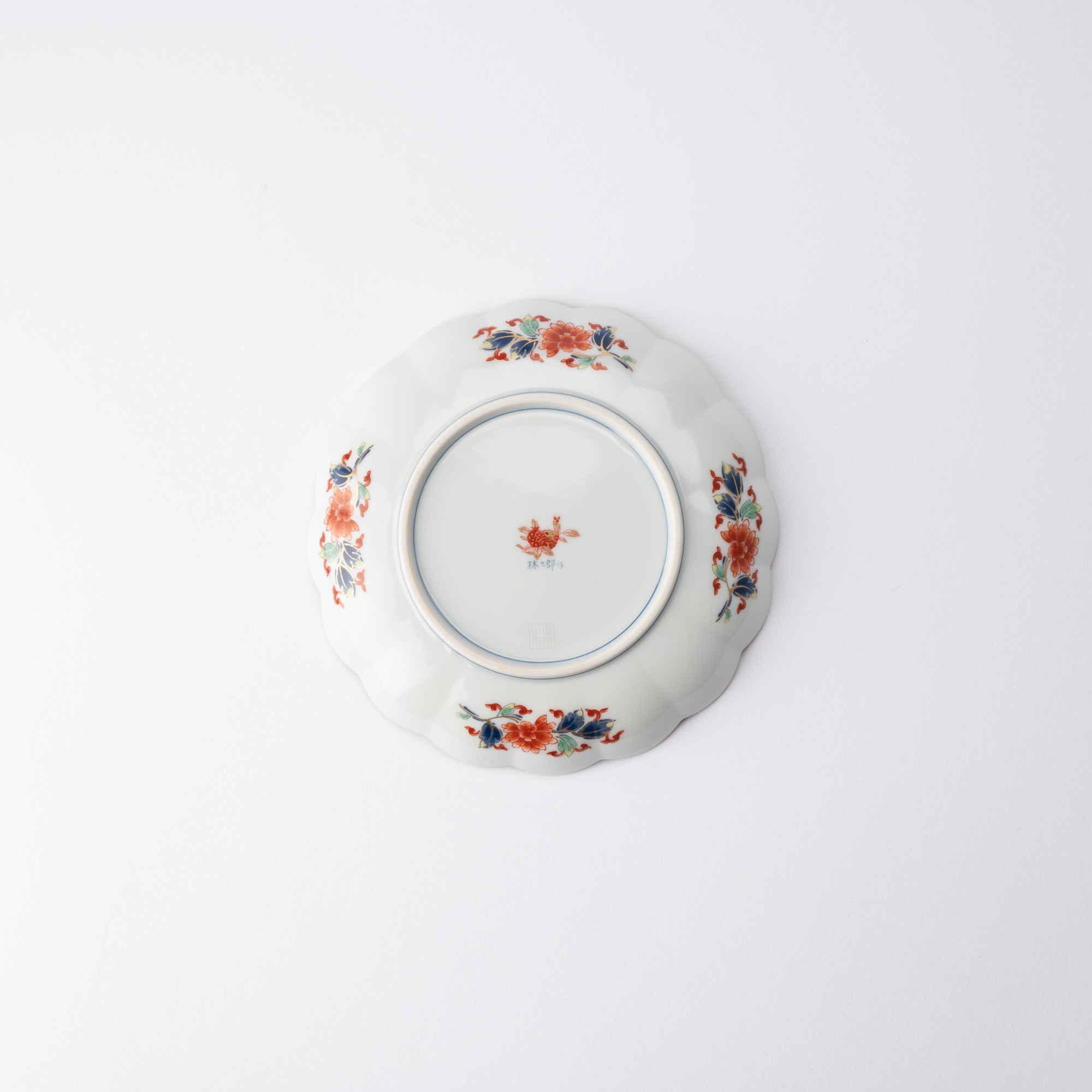 Rinkuro Kiln Old Imari Chrysanthemum Round Plate 6.2in - MUSUBI KILN - Quality Japanese Tableware and Gift