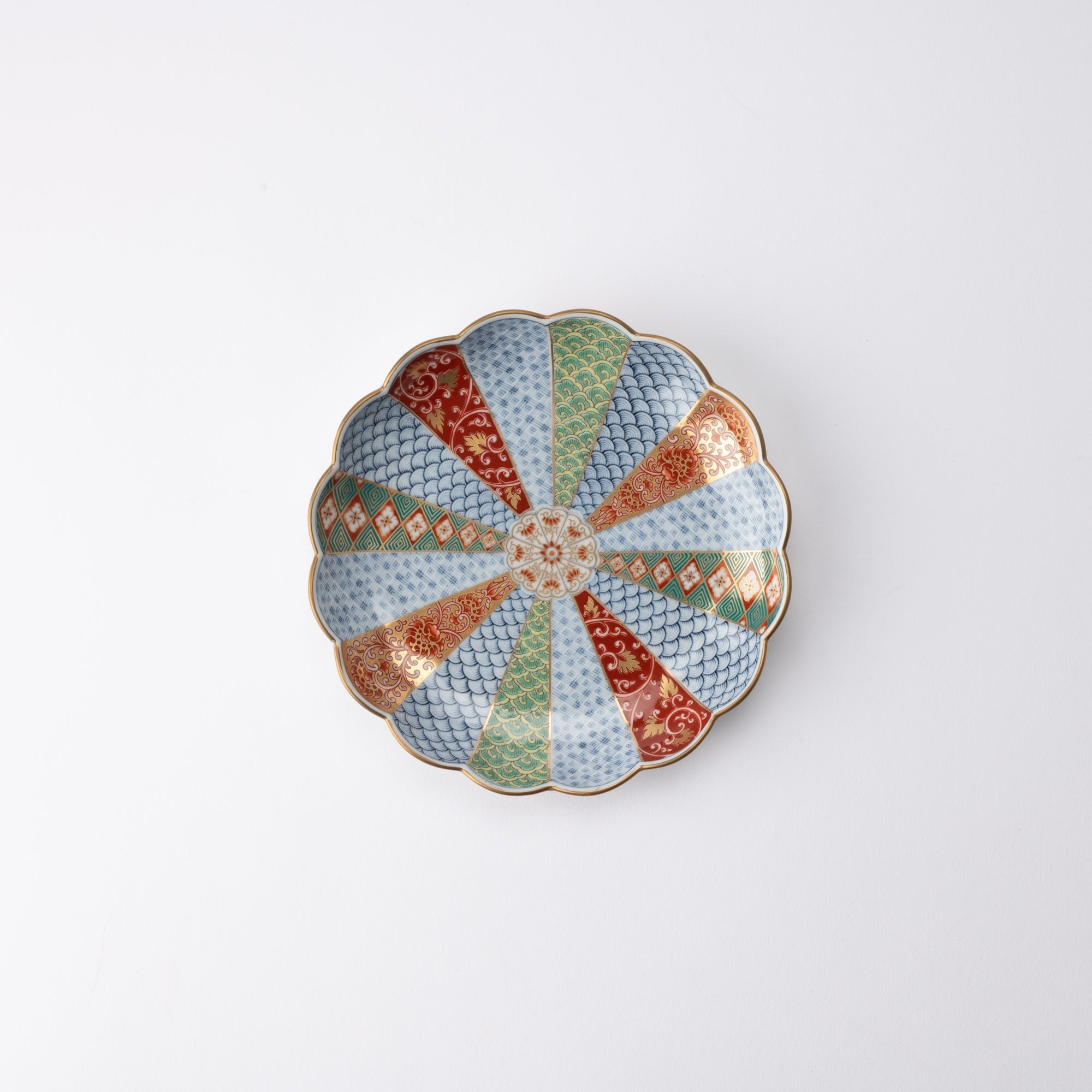 Rinkuro Kiln Old Imari Chrysanthemum Round Plate 6.2in - MUSUBI KILN - Quality Japanese Tableware and Gift