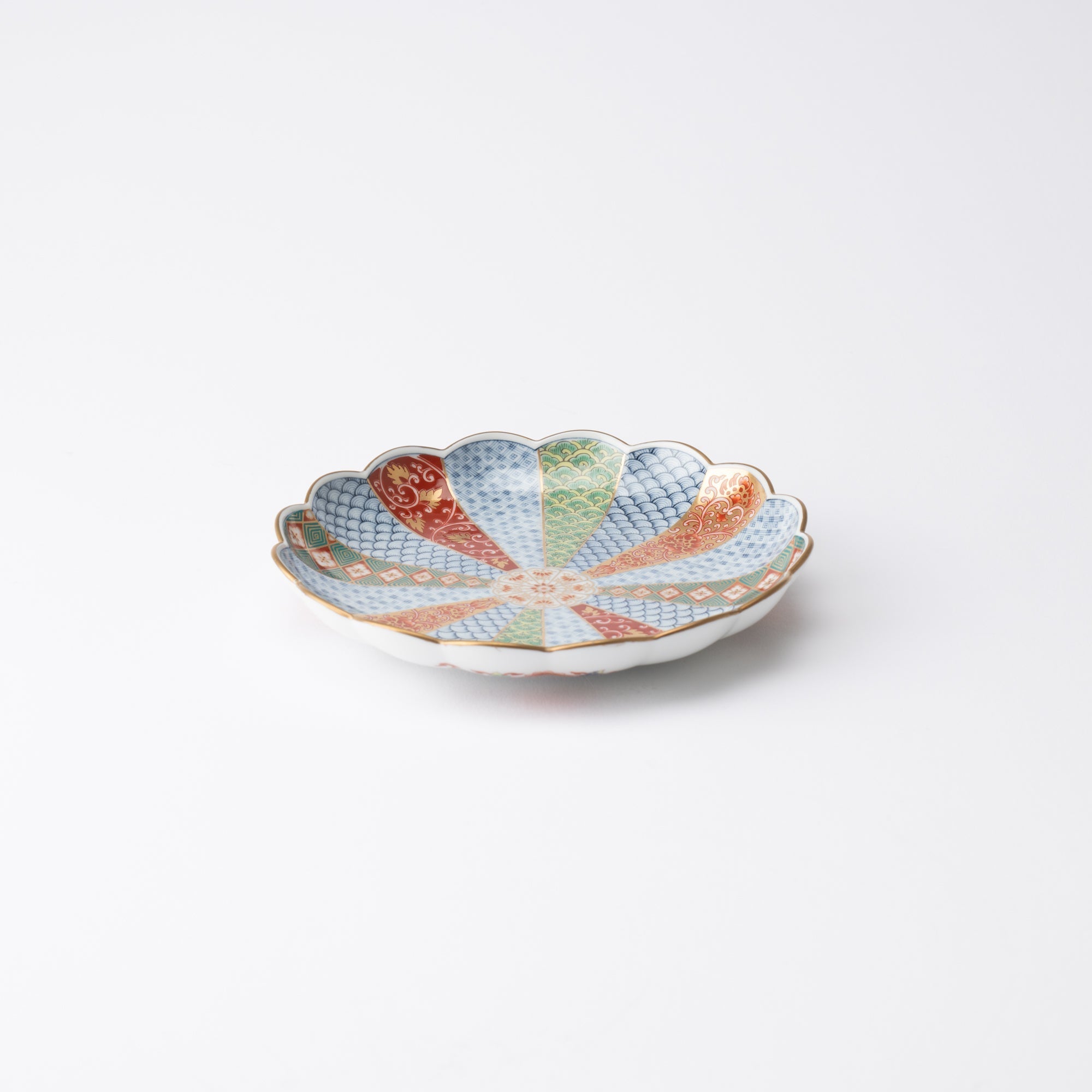 Rinkuro Kiln Old Imari Chrysanthemum Round Plate 6.2in - MUSUBI KILN - Quality Japanese Tableware and Gift