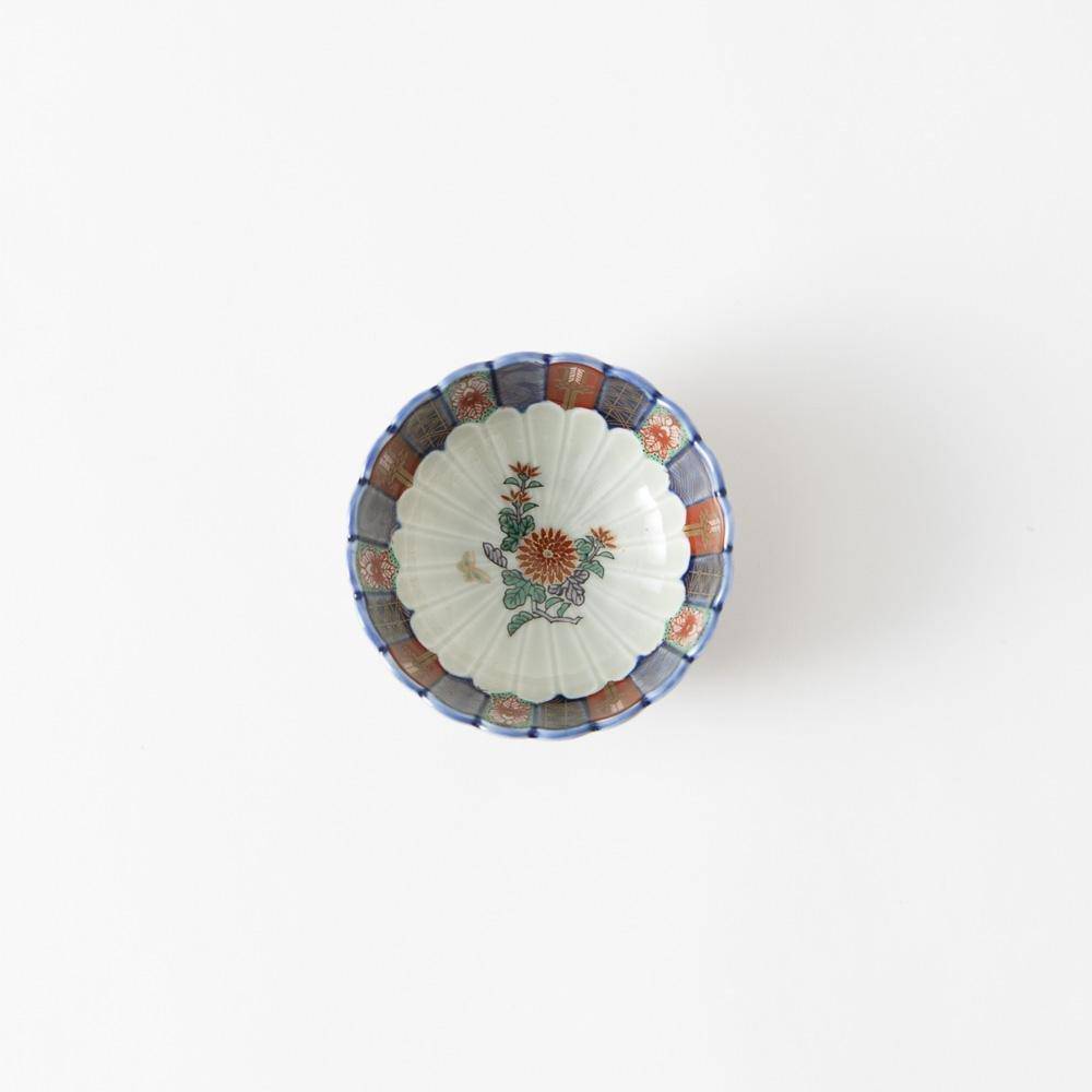 Rinkuro Kiln Old Imari Flower Hasami Kobachi Bowl B - MUSUBI KILN - Quality Japanese Tableware and Gift