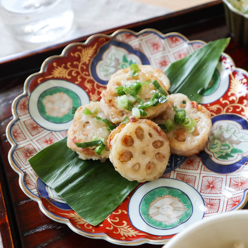 Rinkuro Kiln Old Imari Red Sansui Plate - MUSUBI KILN - Quality Japanese Tableware and Gift