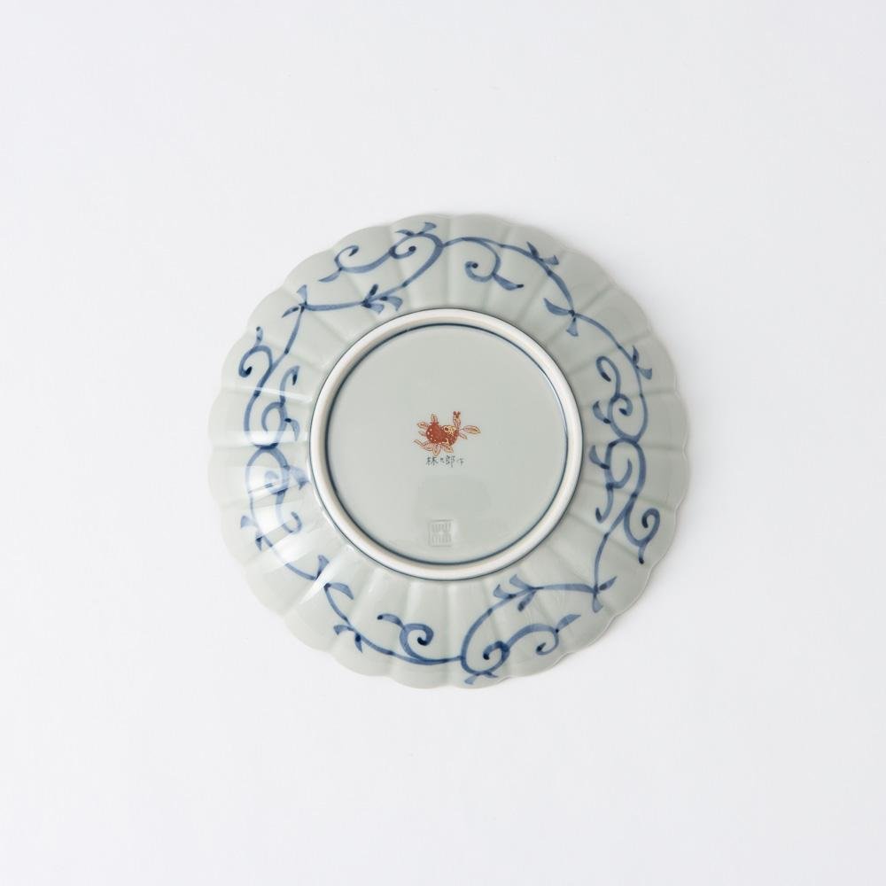 Rinkuro Kiln Old Imari Sakura Hasami Round Plate 6in - MUSUBI KILN - Quality Japanese Tableware and Gift