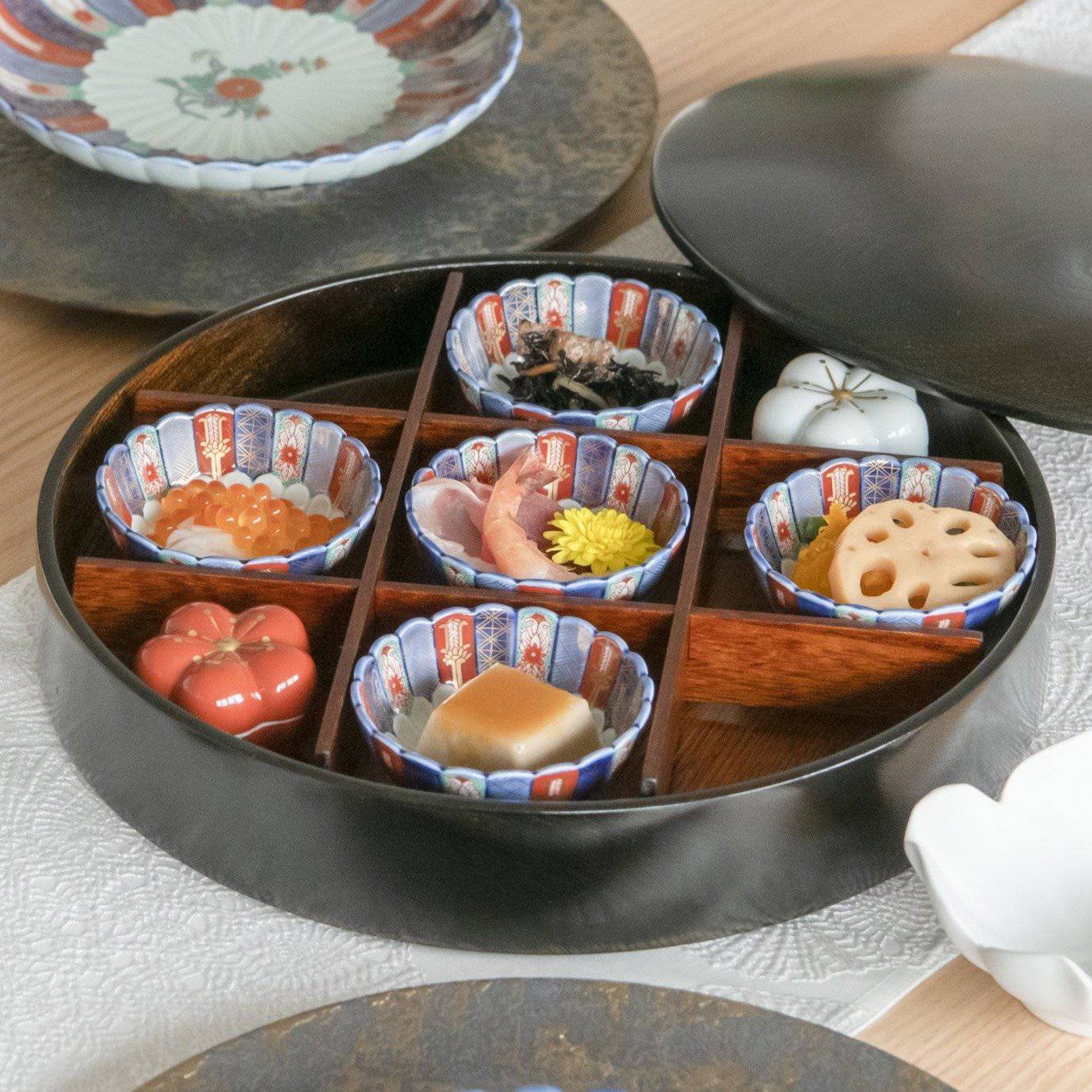 Rinkuro Kiln Old Imari Story Kozuke Imari Kobachi Bowl Set - MUSUBI KILN - Quality Japanese Tableware and Gift