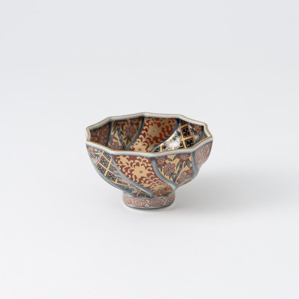 Rinkuro Kiln Old Imari Twist Hasami Small Kobachi Bowl - MUSUBI KILN - Quality Japanese Tableware and Gift