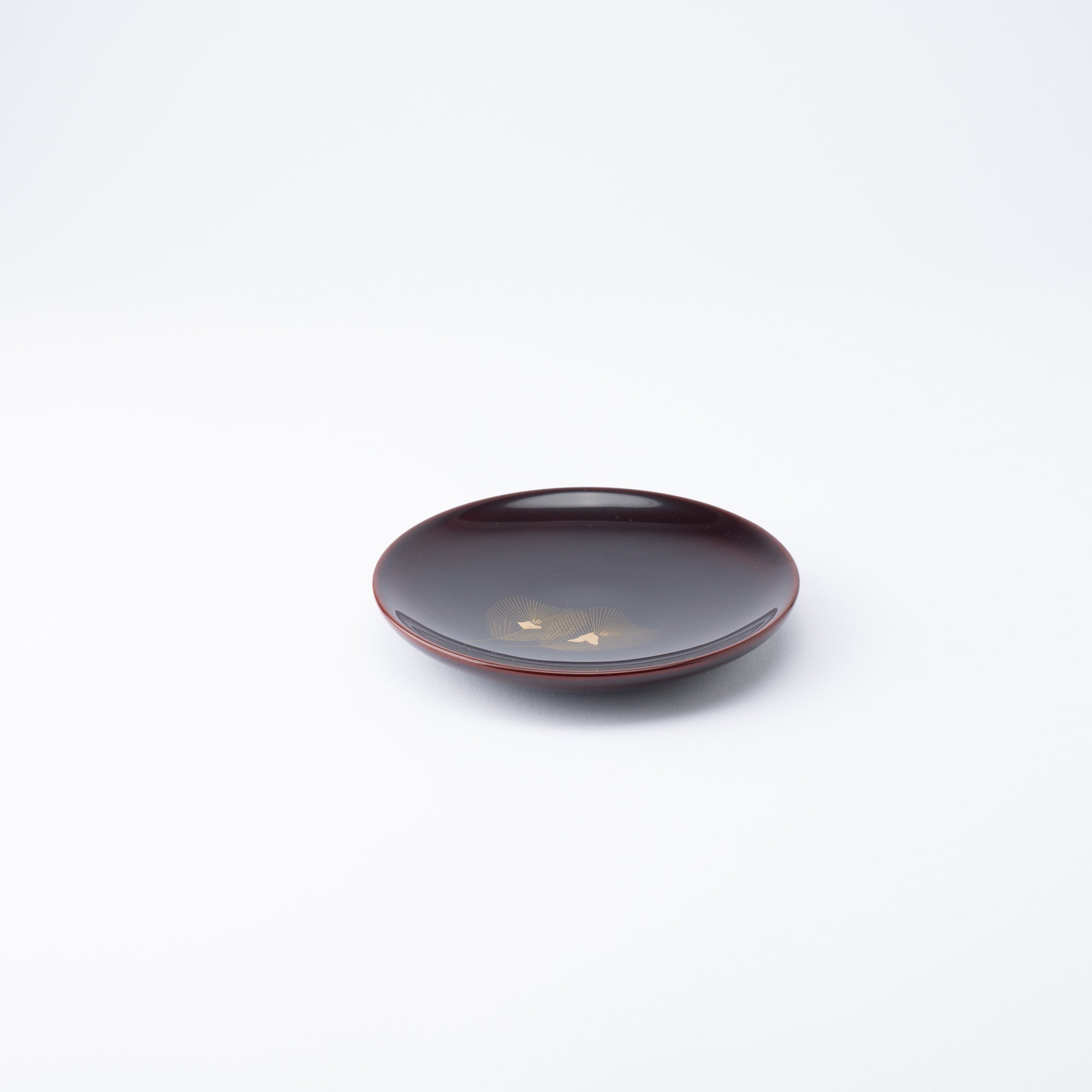 Ritsuzan Tomita Pine Echizen Lacquerware Side Plate Set - MUSUBI KILN - Quality Japanese Tableware and Gift