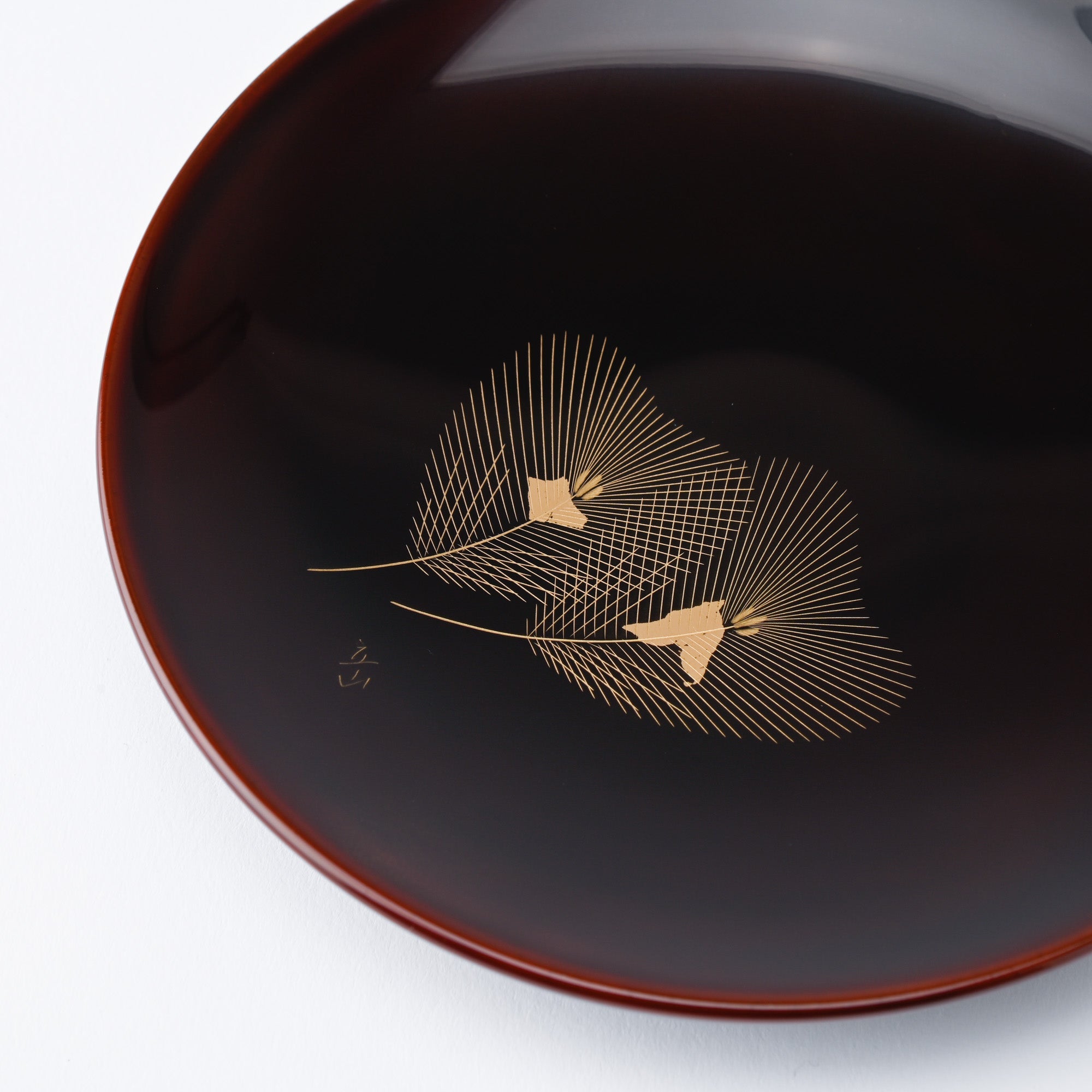 Ritsuzan Tomita Pine Echizen Lacquerware Side Plate Set - MUSUBI KILN - Quality Japanese Tableware and Gift