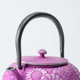 Roji Associates Purple Chrysanthemum Nambu Ironware Cast Iron Teapot - MUSUBI KILN - Quality Japanese Tableware and Gift