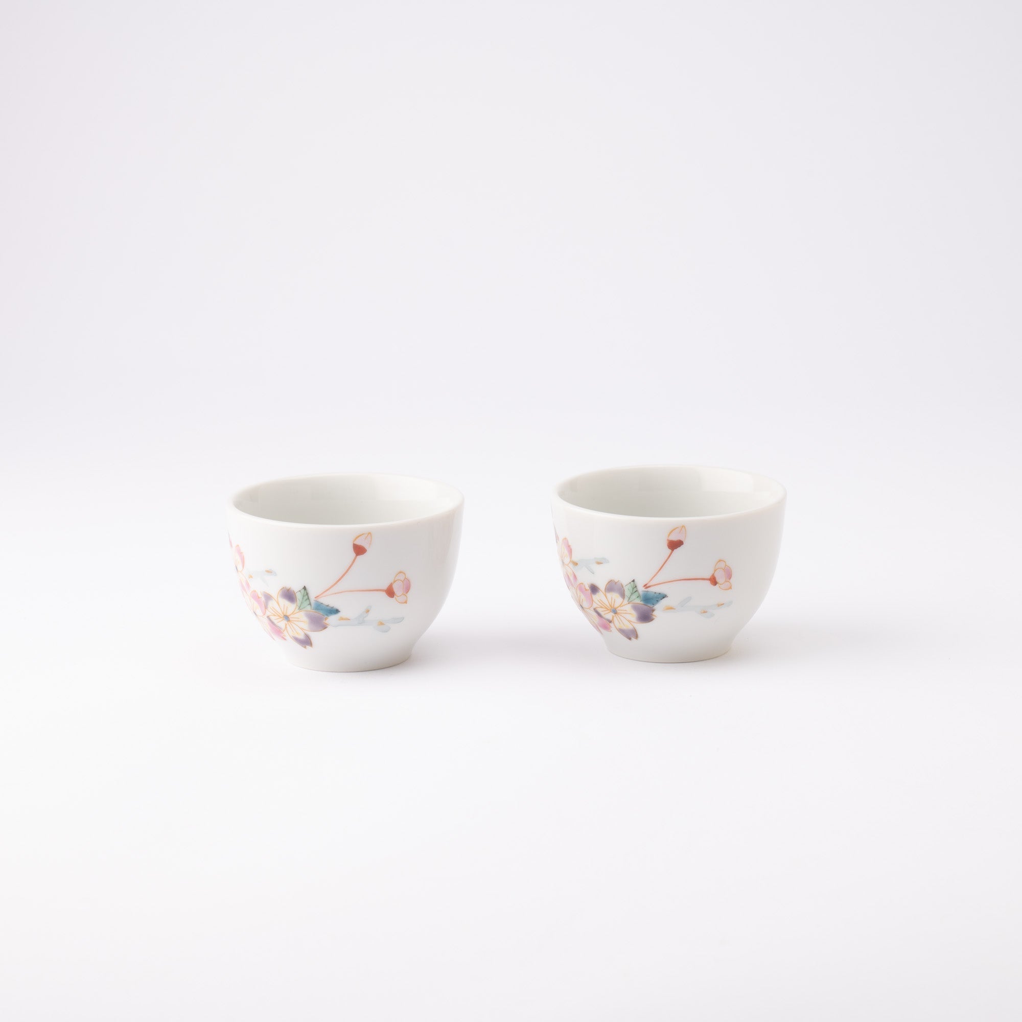 Sakura Kutani Houhin Japanese Teapot Set with 2 Teacups - MUSUBI KILN - Quality Japanese Tableware and Gift