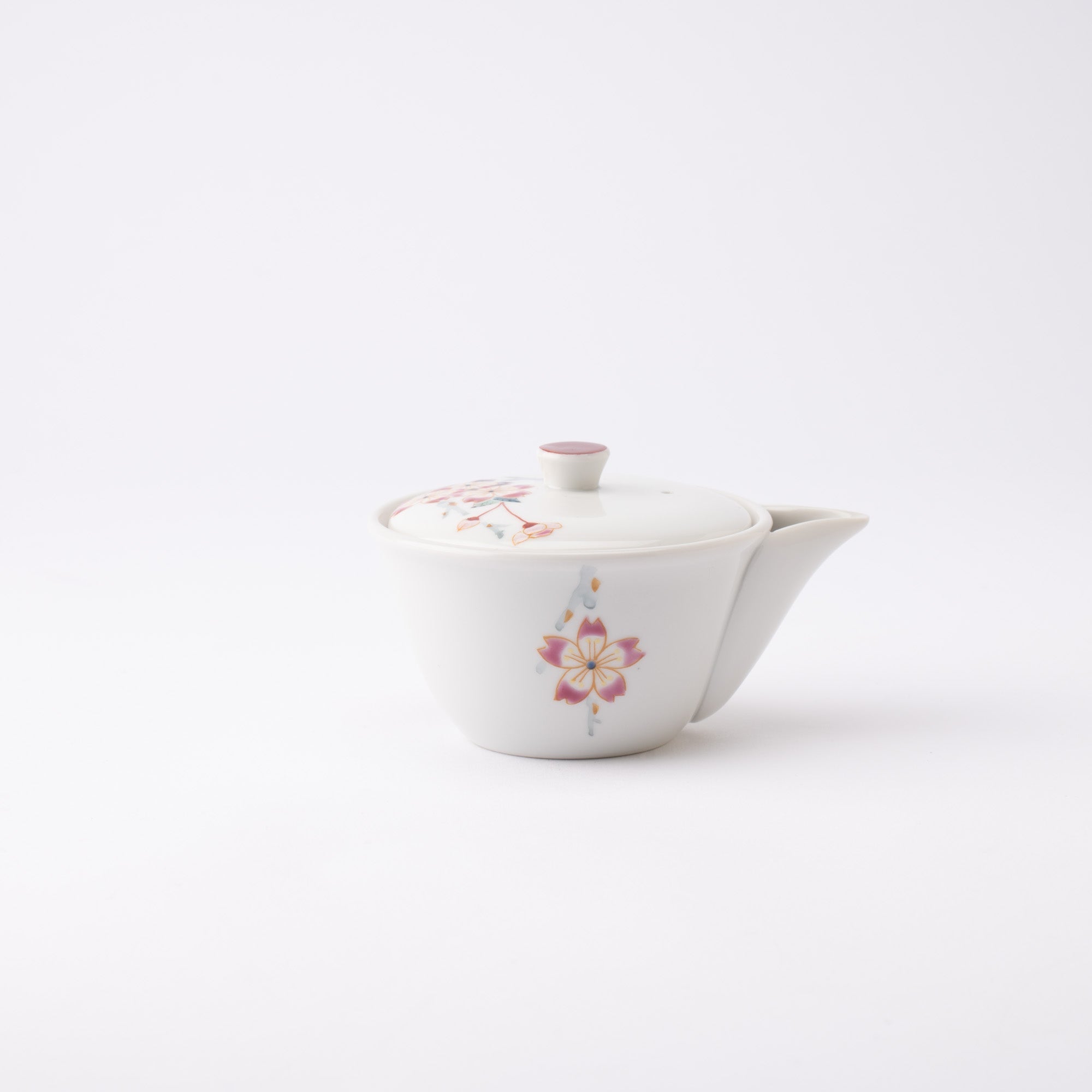 Sakura Kutani Houhin Japanese Teapot Set with 2 Teacups - MUSUBI KILN - Quality Japanese Tableware and Gift