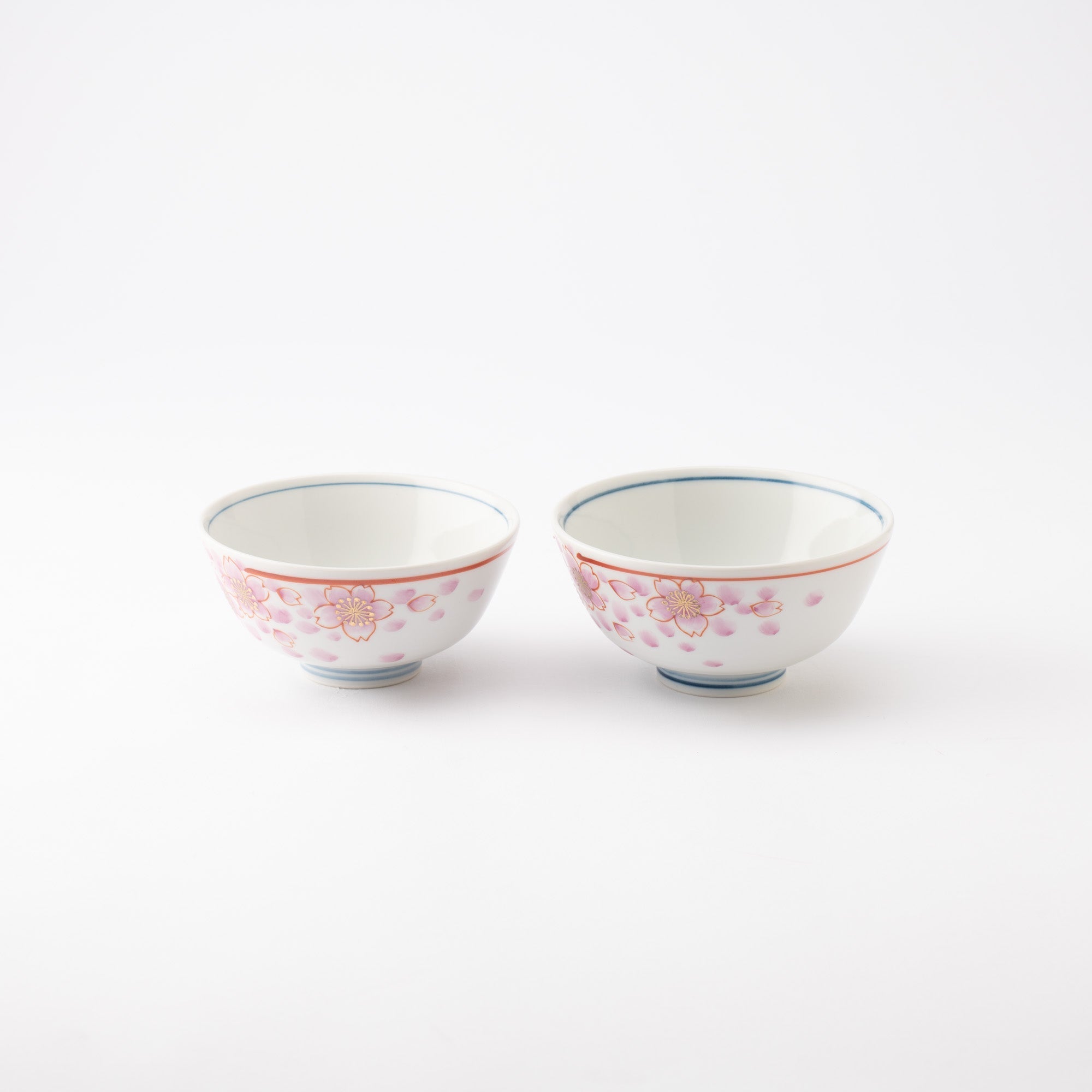 Sakura Kutani Japanese Rice Bowl Pair - MUSUBI KILN - Quality Japanese Tableware and Gift