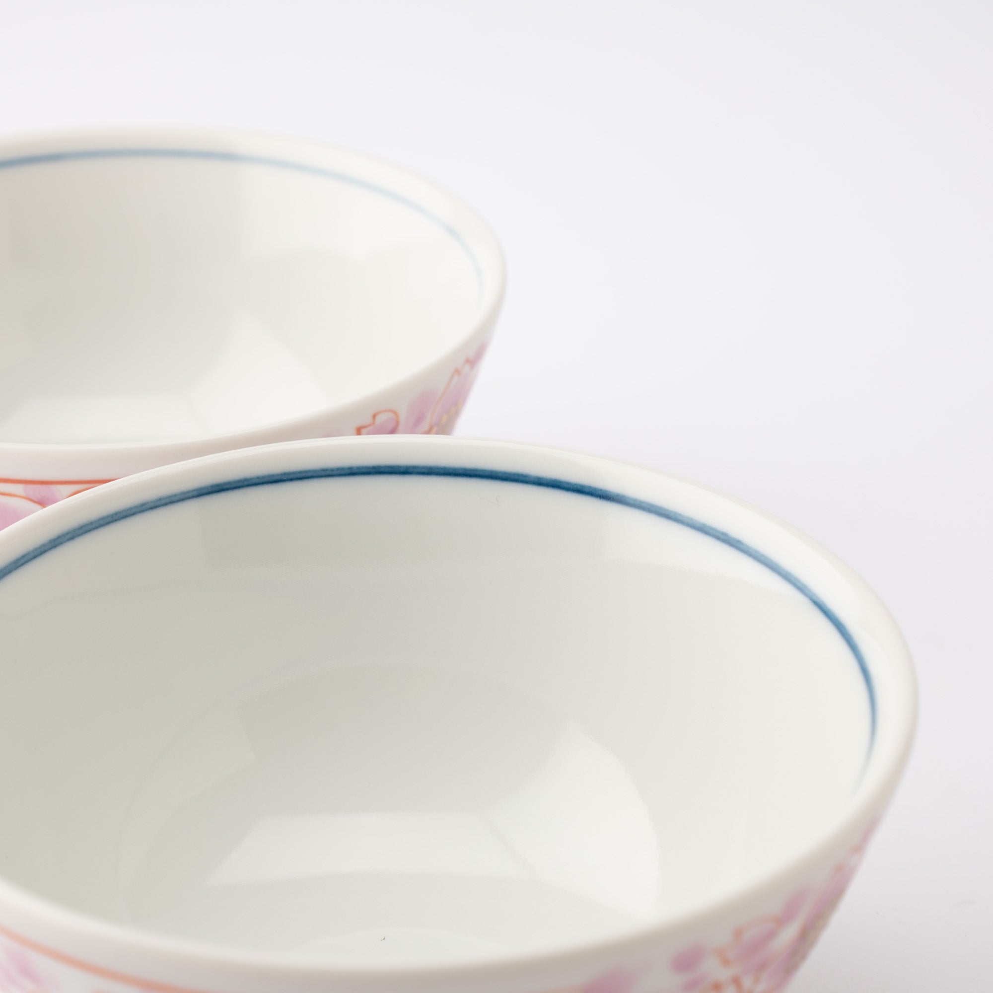 Sakura Kutani Japanese Rice Bowl Pair - MUSUBI KILN - Quality Japanese Tableware and Gift