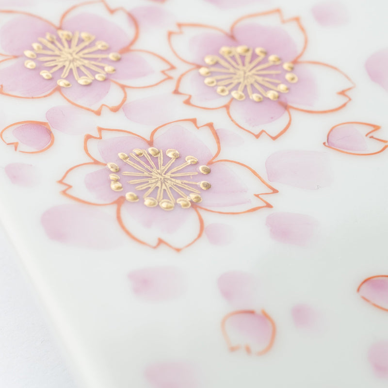 Sakura Kutani Rectangle Plate - MUSUBI KILN - Quality Japanese Tableware and Gift