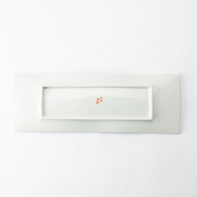 Sakura Kutani Rectangle Plate - MUSUBI KILN - Quality Japanese Tableware and Gift