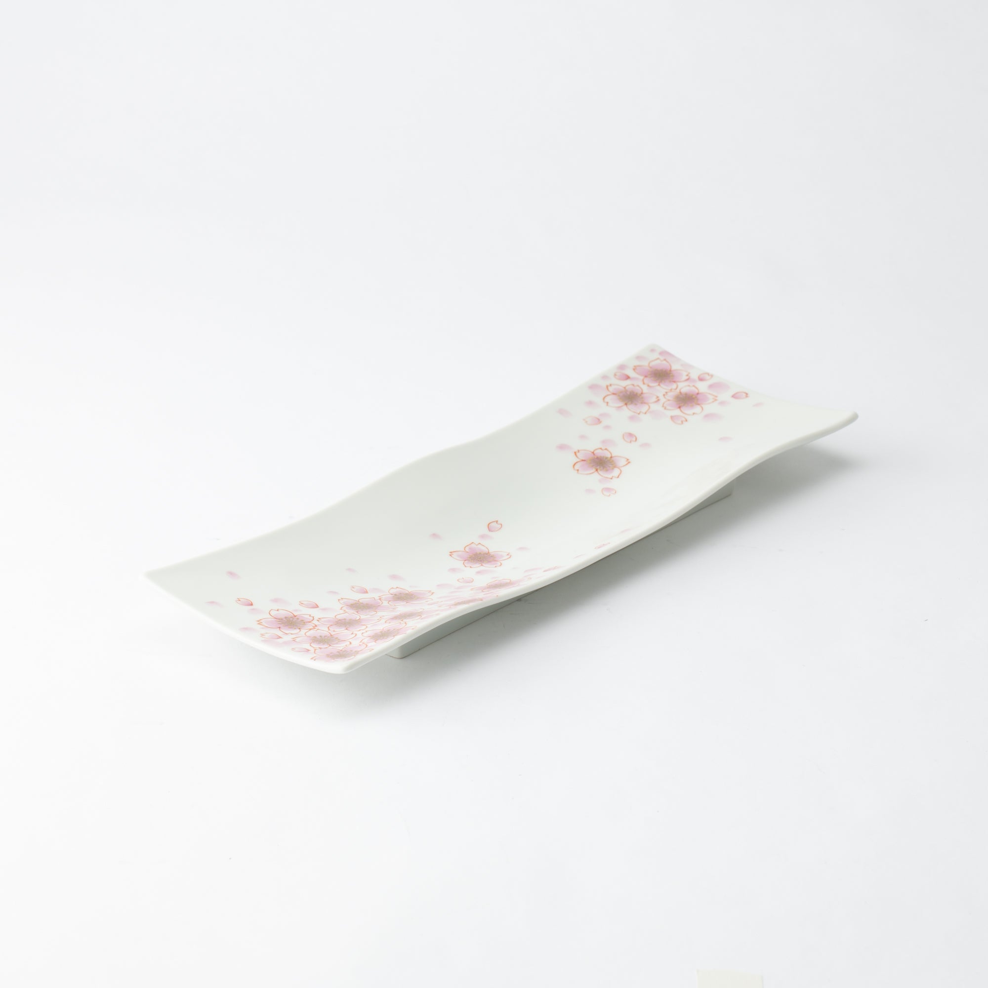 Sakura Kutani Rectangle Plate - MUSUBI KILN - Quality Japanese Tableware and Gift