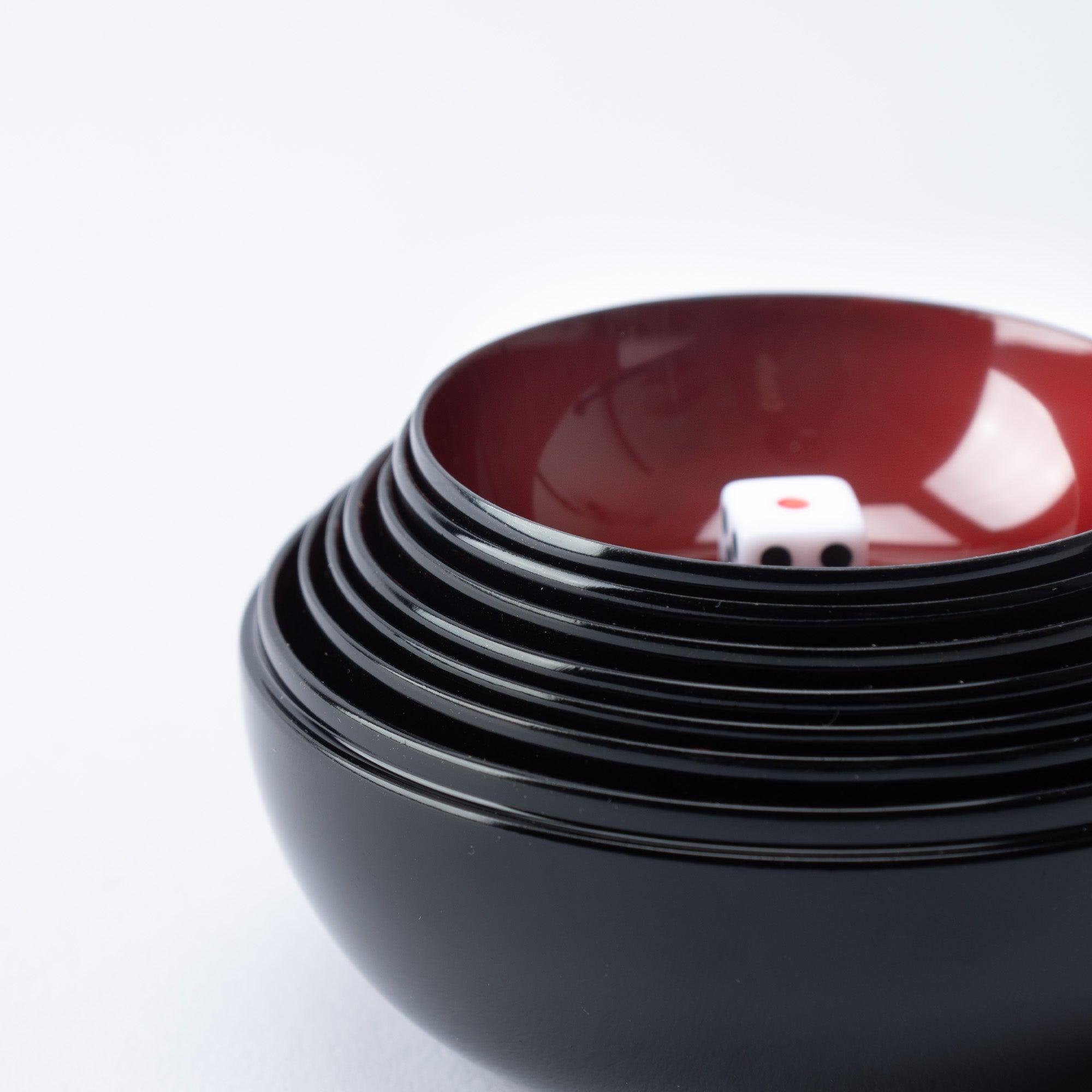 Sakura Maki - e Echizen Lacquerware Stacked Sake Cup Set With Dice - MUSUBI KILN - Quality Japanese Tableware and Gift