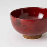 SAKURA Yamanaka Lacquerware Miso Soup Bowl - MUSUBI KILN - Quality Japanese Tableware and Gift