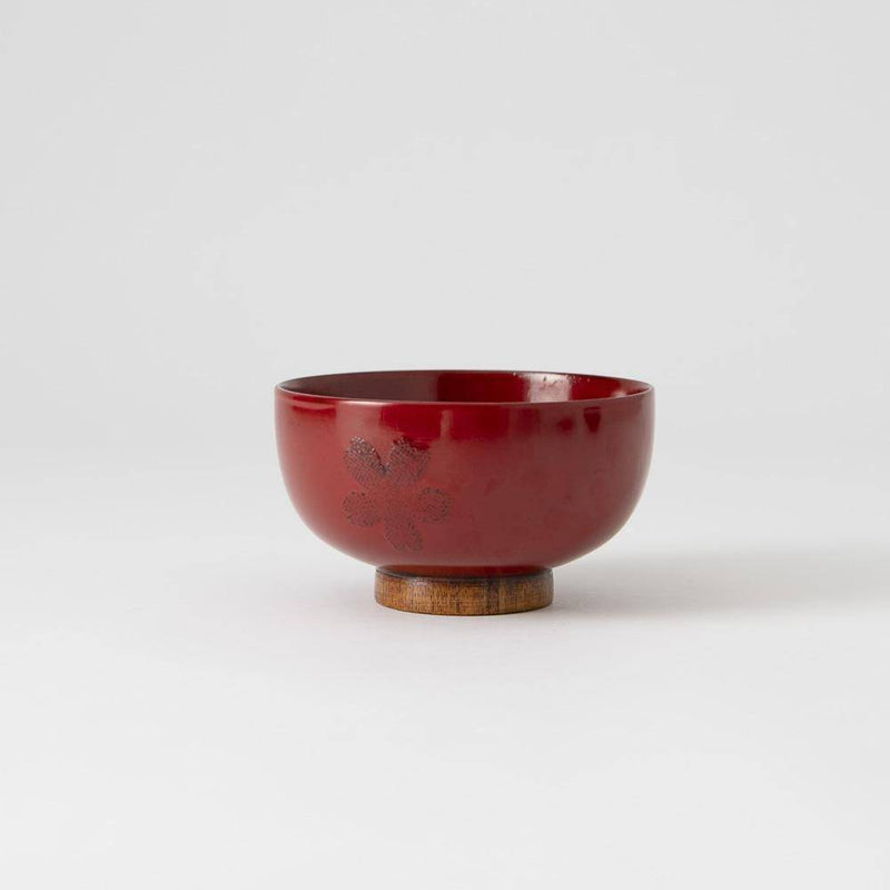 SAKURA Yamanaka Lacquerware Miso Soup Bowl - MUSUBI KILN - Quality Japanese Tableware and Gift