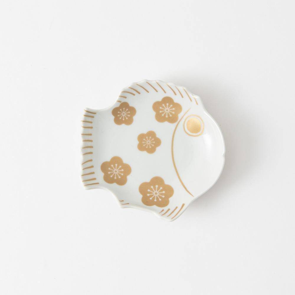 Sea Bream - shaped Hasami Sauce Plate - MUSUBI KILN - Quality Japanese Tableware and Gift