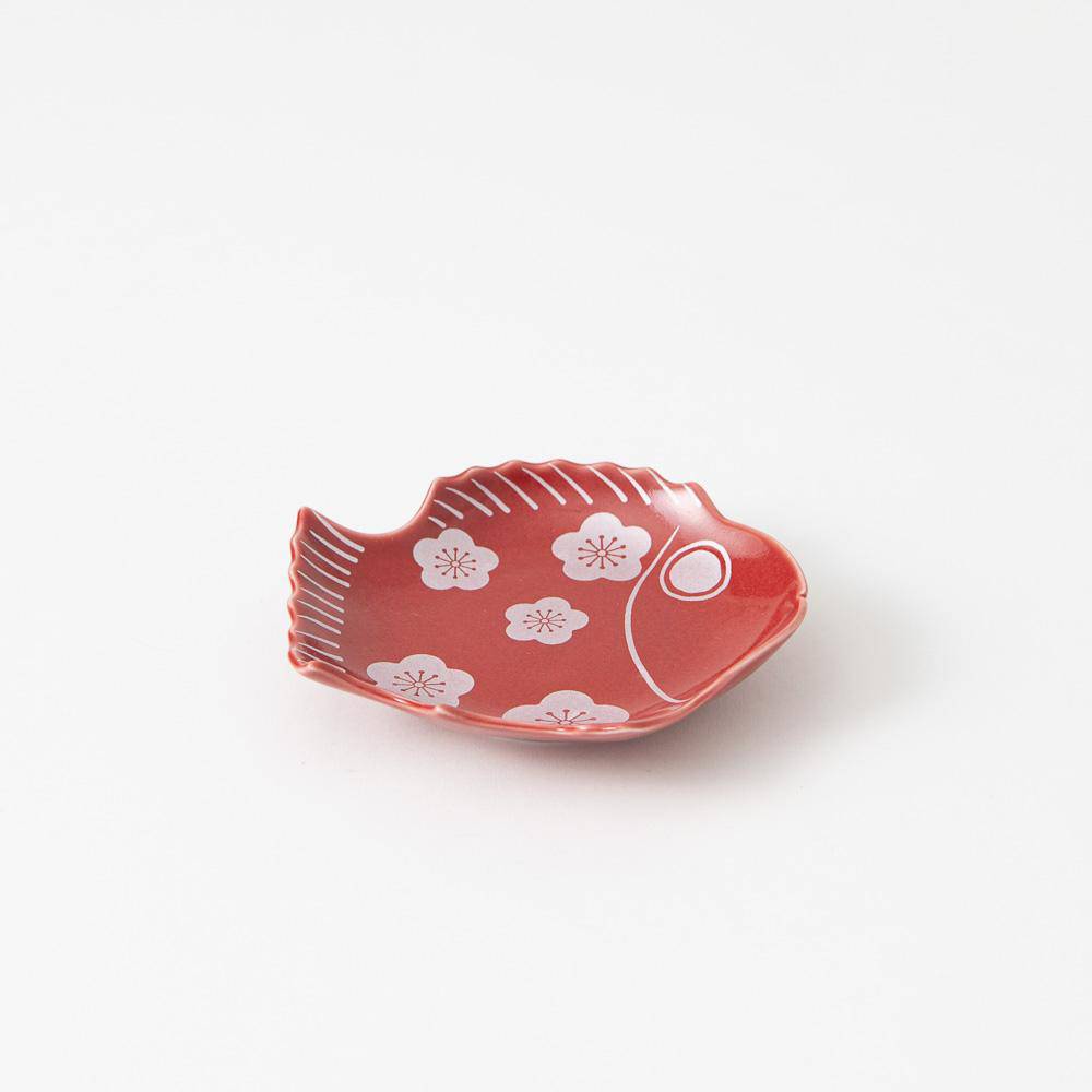 Sea Bream - shaped Hasami Sauce Plate - MUSUBI KILN - Quality Japanese Tableware and Gift