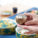 Seigado Golden Brown Copper Guinomi Sake Cup - MUSUBI KILN - Quality Japanese Tableware and Gift