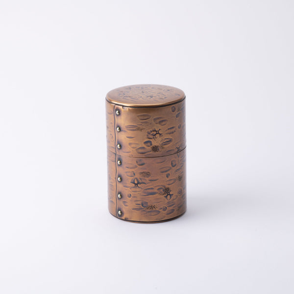 Seigado Golden Brown Copper Tea Canister - MUSUBI KILN - Quality Japanese Tableware and Gift